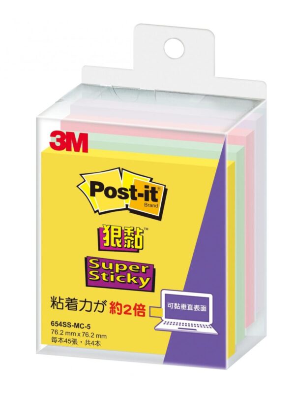 3M 報事貼® Post-It 狠黏 Super Sticky 654SS, 3" x 3" - Image 3